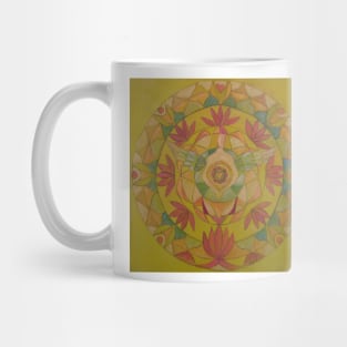 Solar plexus chakra angel free-hand mandala Mug